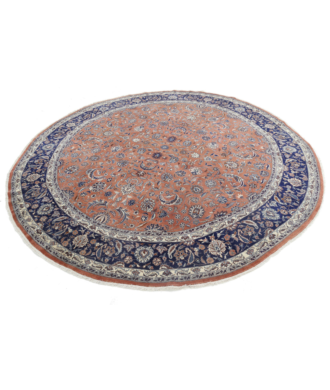 Heritage 9'1'' X 9'2'' Hand-Knotted Wool Rug 9'1'' x 9'2'' (273 X 275) / Rust / Blue