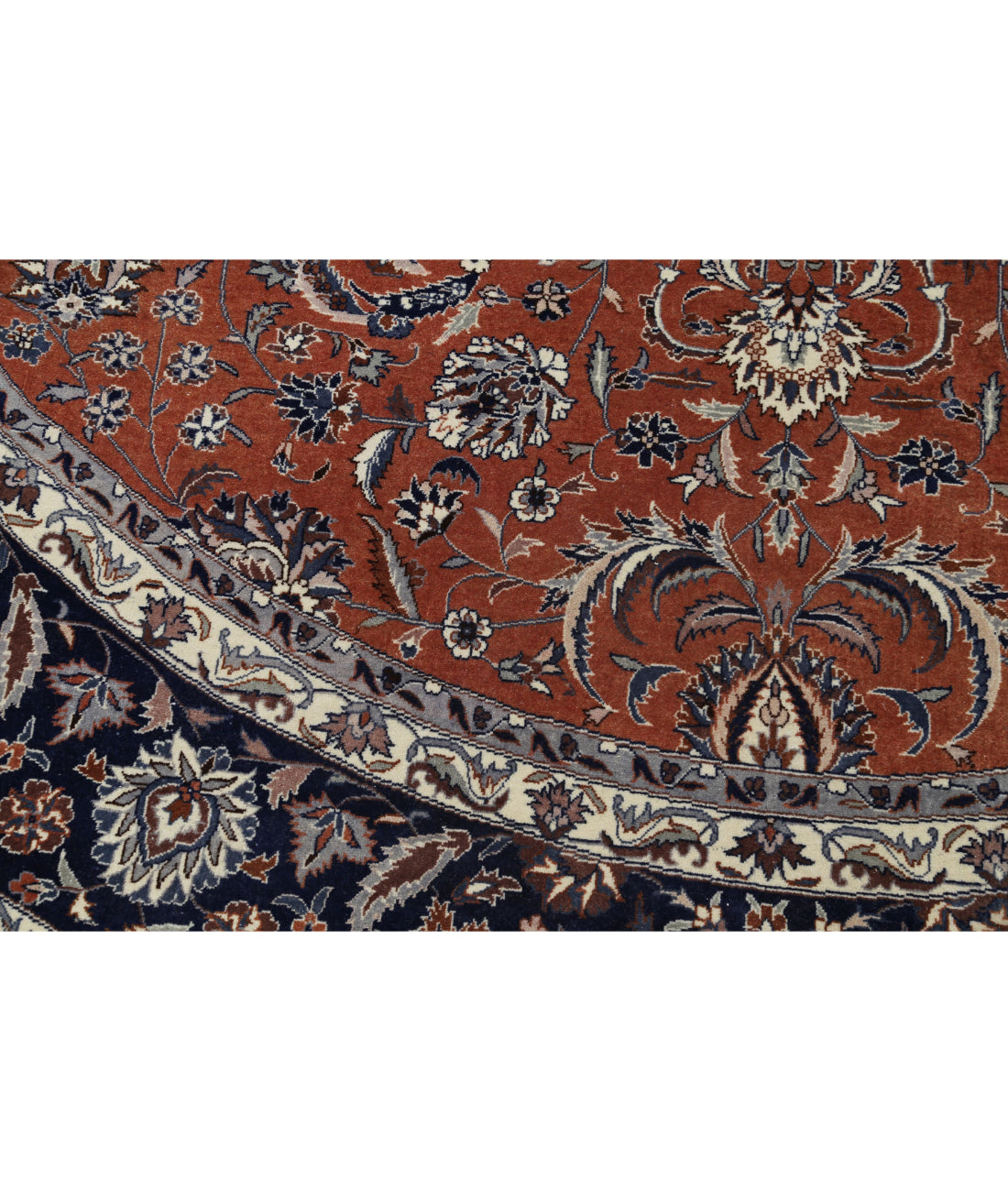 Heritage 9'1'' X 9'2'' Hand-Knotted Wool Rug 9'1'' x 9'2'' (273 X 275) / Rust / Blue