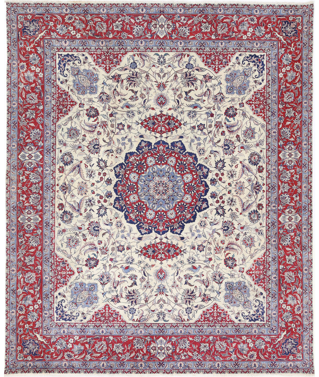 Heritage 8'4'' X 9'11'' Hand-Knotted Wool Rug 8'4'' x 9'11'' (250 X 298) / Ivory / Red