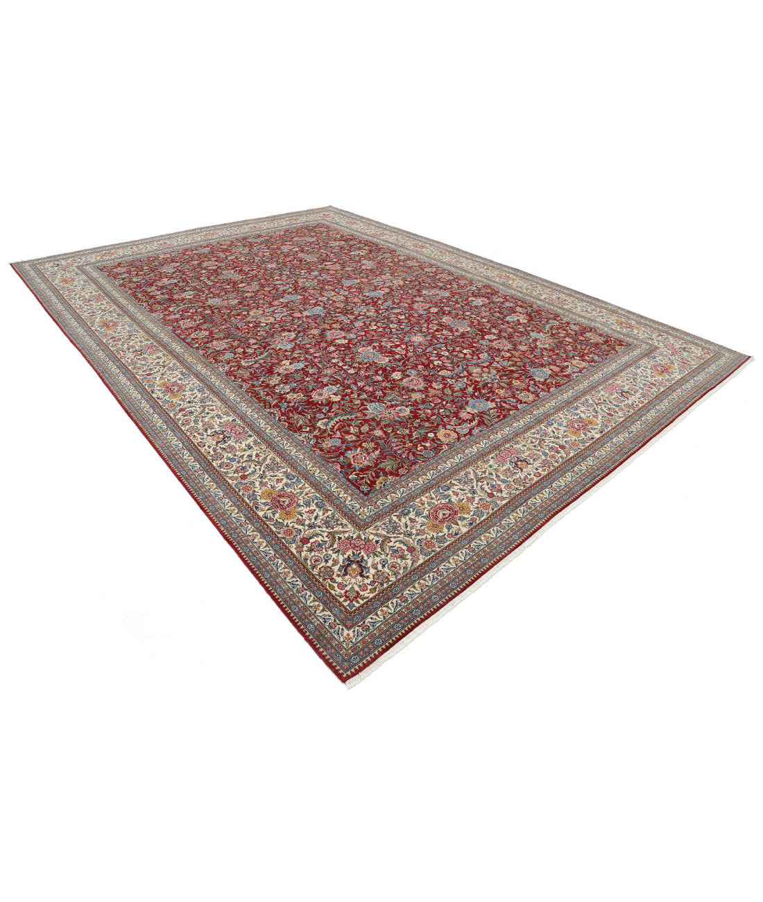 Heritage 10'1'' X 14'0'' Hand-Knotted Wool Rug 10'1'' x 14'0'' (303 X 420) / Red / Ivory