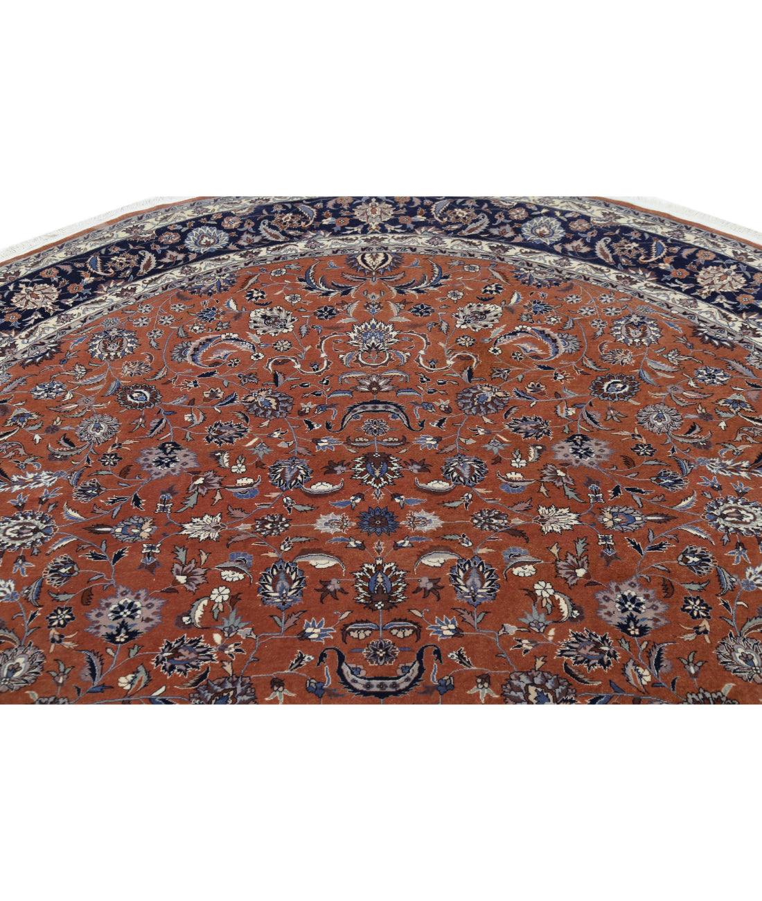 Heritage 8'10'' X 9'0'' Hand-Knotted Wool Rug 8'10'' x 9'0'' (265 X 270) / Brown / Blue