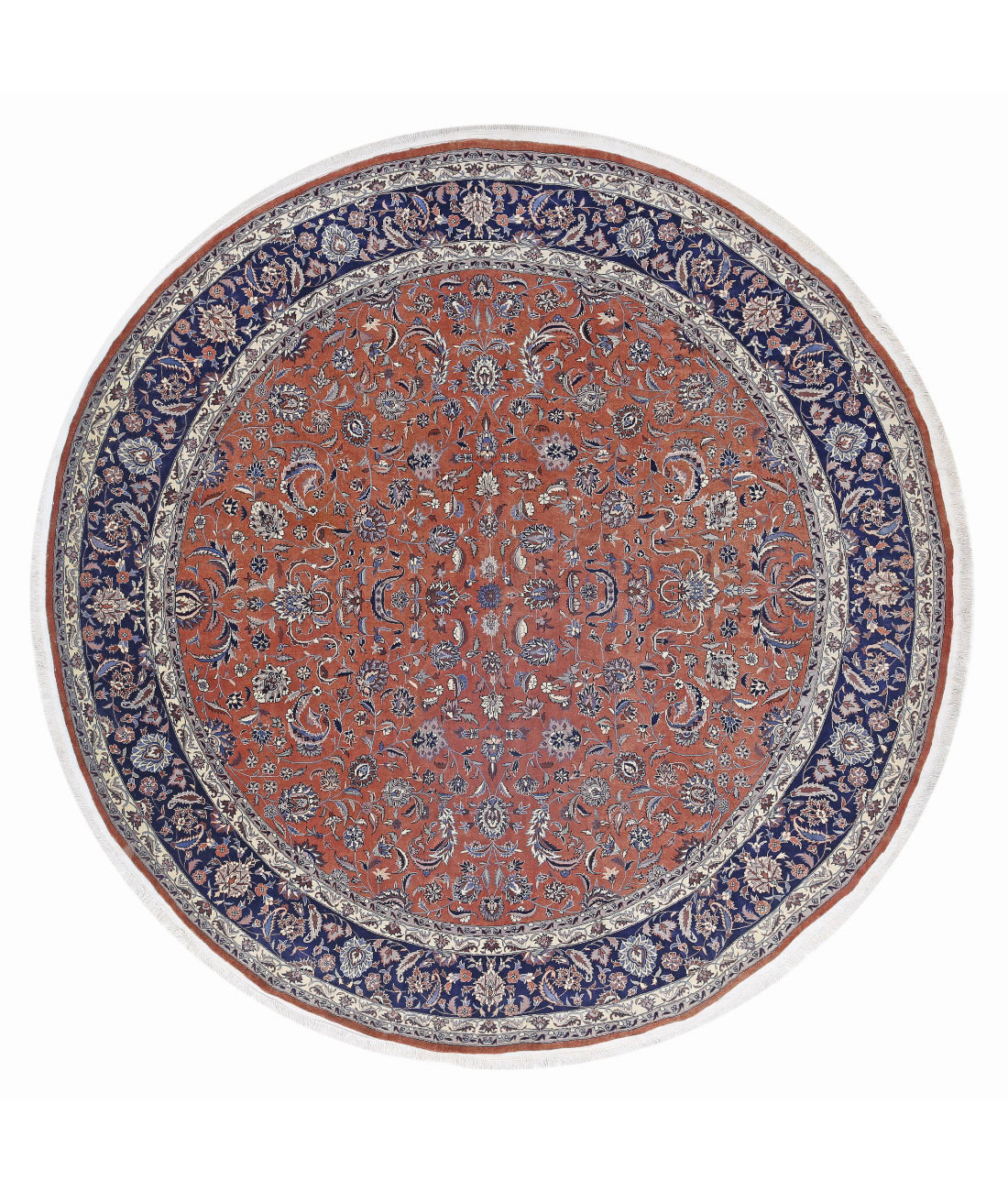 Heritage 8'10'' X 9'0'' Hand-Knotted Wool Rug 8'10'' x 9'0'' (265 X 270) / Brown / Blue