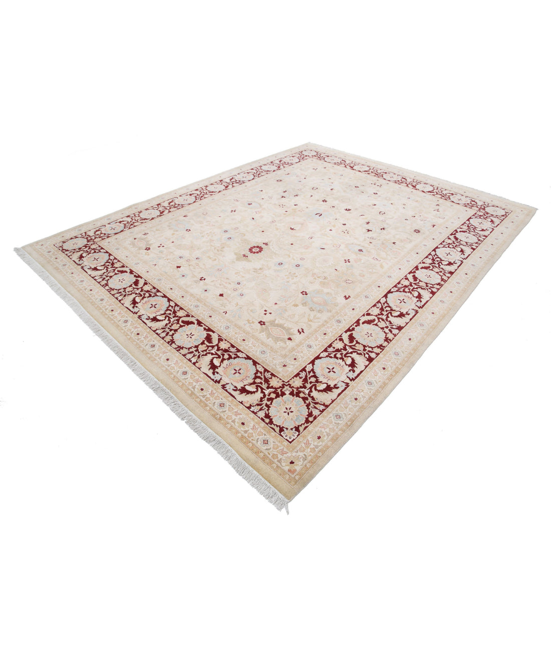 Heritage 8'1'' X 10'5'' Hand-Knotted Wool Rug 8'1'' x 10'5'' (243 X 313) / Beige / Burgundy