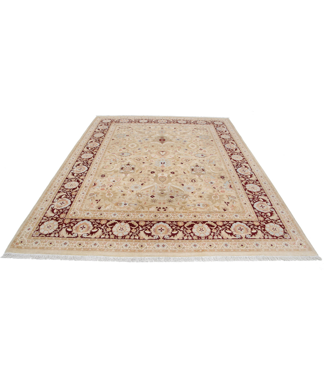Heritage 8'1'' X 10'5'' Hand-Knotted Wool Rug 8'1'' x 10'5'' (243 X 313) / Beige / Burgundy