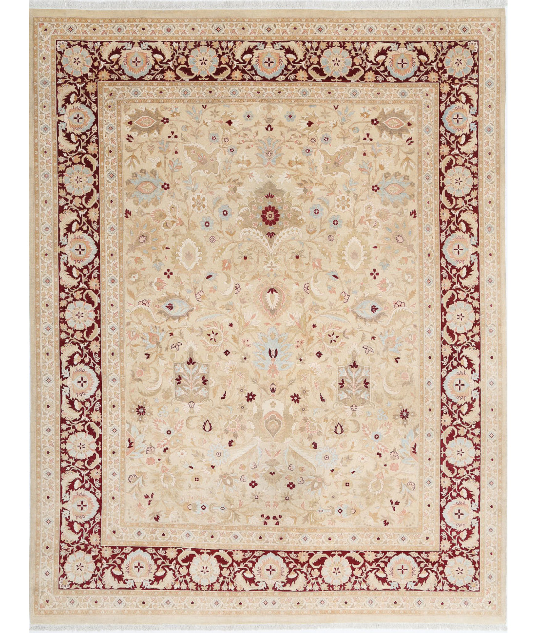 Heritage 8'1'' X 10'5'' Hand-Knotted Wool Rug 8'1'' x 10'5'' (243 X 313) / Beige / Burgundy