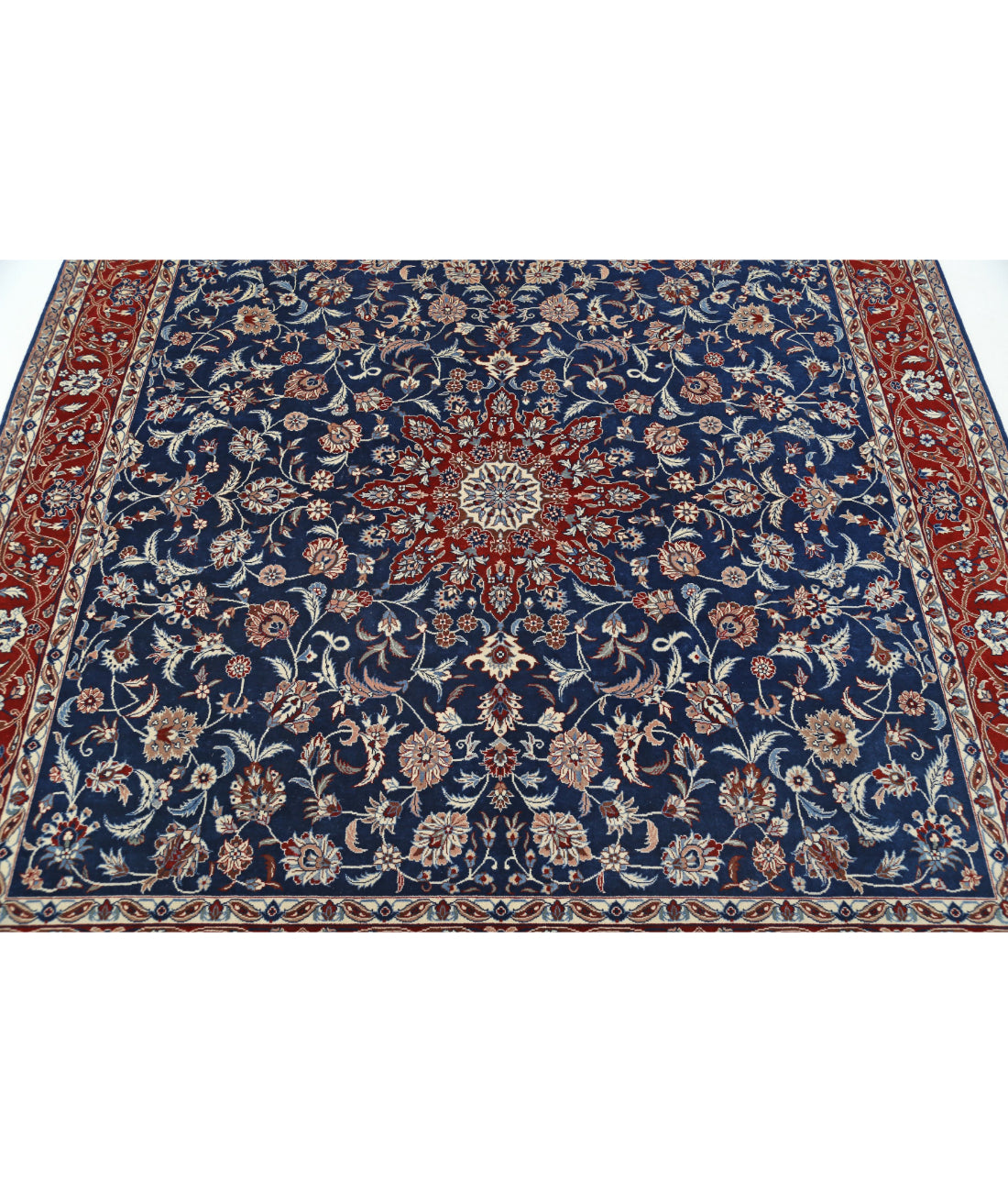 Heritage 6'6'' X 6'8'' Hand-Knotted Wool Rug 6'6'' x 6'8'' (195 X 200) / Blue / Red