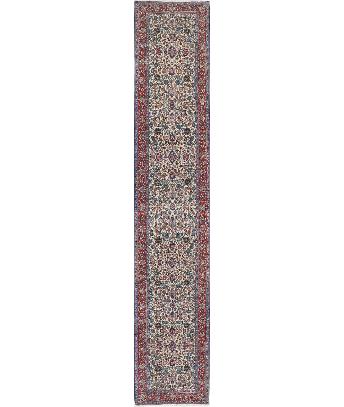 Heritage 2'8'' X 14'3'' Hand-Knotted Wool Rug 2'8'' x 14'3'' (80 X 428) / Ivory / Red