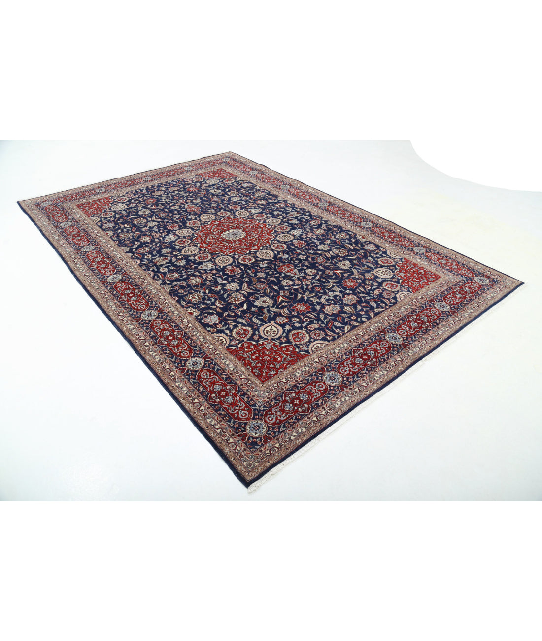 Heritage 6'8'' X 9'10'' Hand-Knotted Wool Rug 6'8'' x 9'10'' (200 X 295) / Blue / Red