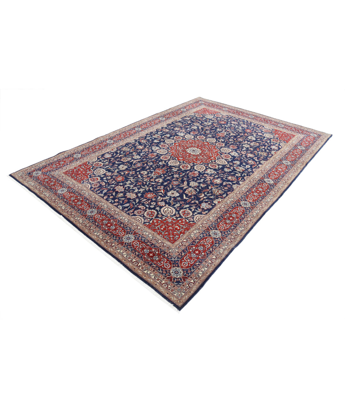 Heritage 6'8'' X 9'10'' Hand-Knotted Wool Rug 6'8'' x 9'10'' (200 X 295) / Blue / Red