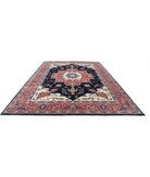 Heriz 9'11'' X 14'6'' Hand-Knotted Wool Rug 9'11'' x 14'6'' (298 X 435) / Blue / Pink