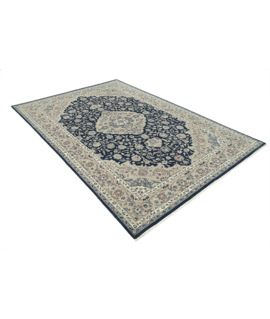 Heritage 5'11'' X 8'10'' Hand-Knotted Wool Rug 5'11'' x 8'10'' (178 X 265) / Blue / Taupe