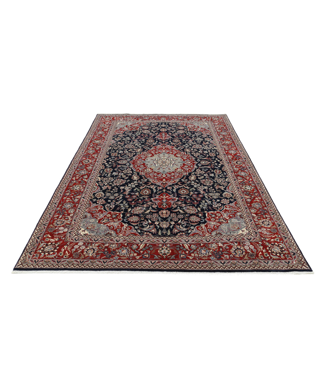 Heritage 6'0'' X 9'0'' Hand-Knotted Wool Rug 6'0'' x 9'0'' (180 X 270) / Blue / Red