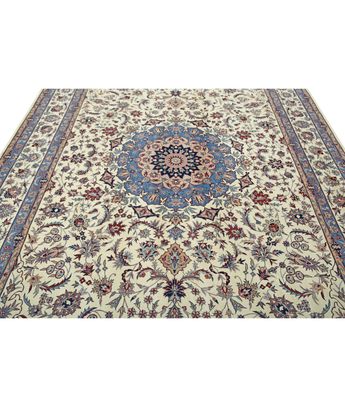 Heritage 8'1'' X 11'5'' Hand-Knotted Wool Rug 8'1'' x 11'5'' (243 X 343) / Ivory / Blue