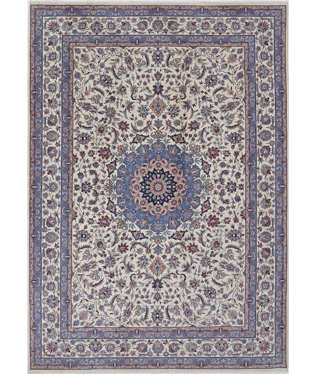 Heritage 8'1'' X 11'5'' Hand-Knotted Wool Rug 8'1'' x 11'5'' (243 X 343) / Ivory / Blue