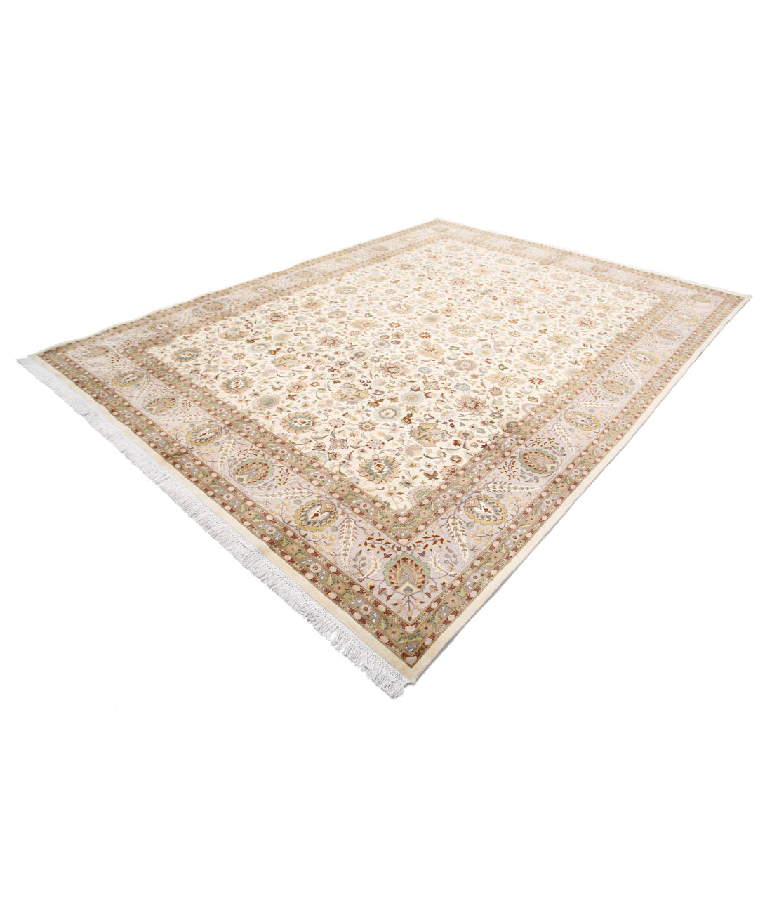 Heritage 8'11'' X 12'0'' Hand-Knotted Wool Rug 8'11'' x 12'0'' (268 X 360) / Ivory / Grey