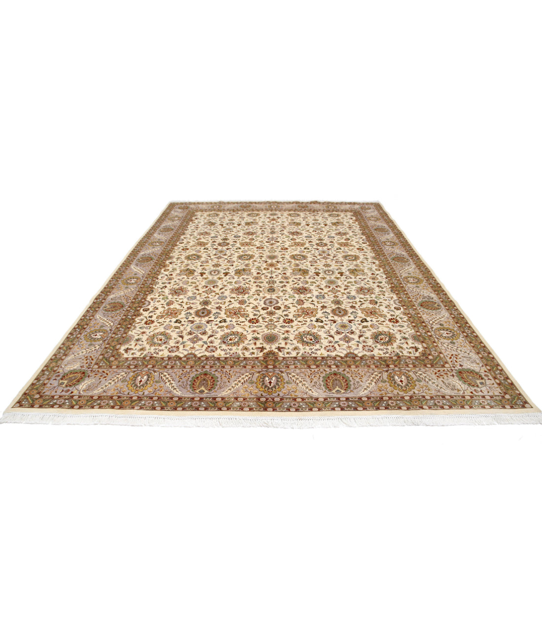 Heritage 8'11'' X 12'0'' Hand-Knotted Wool Rug 8'11'' x 12'0'' (268 X 360) / Ivory / Grey