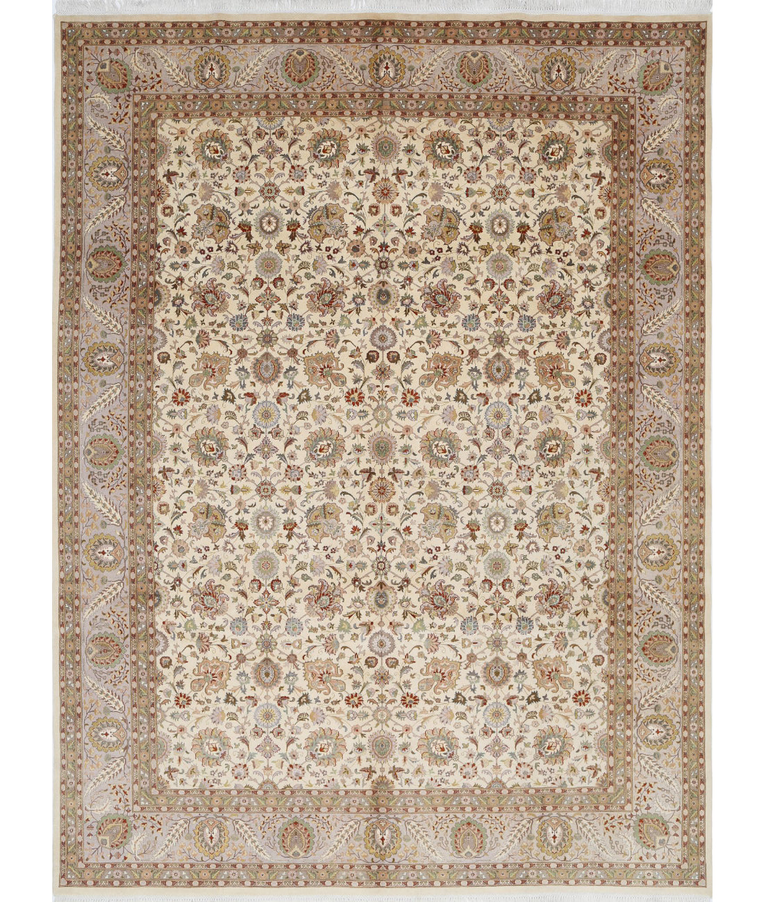 Heritage 8'11'' X 12'0'' Hand-Knotted Wool Rug 8'11'' x 12'0'' (268 X 360) / Ivory / Grey