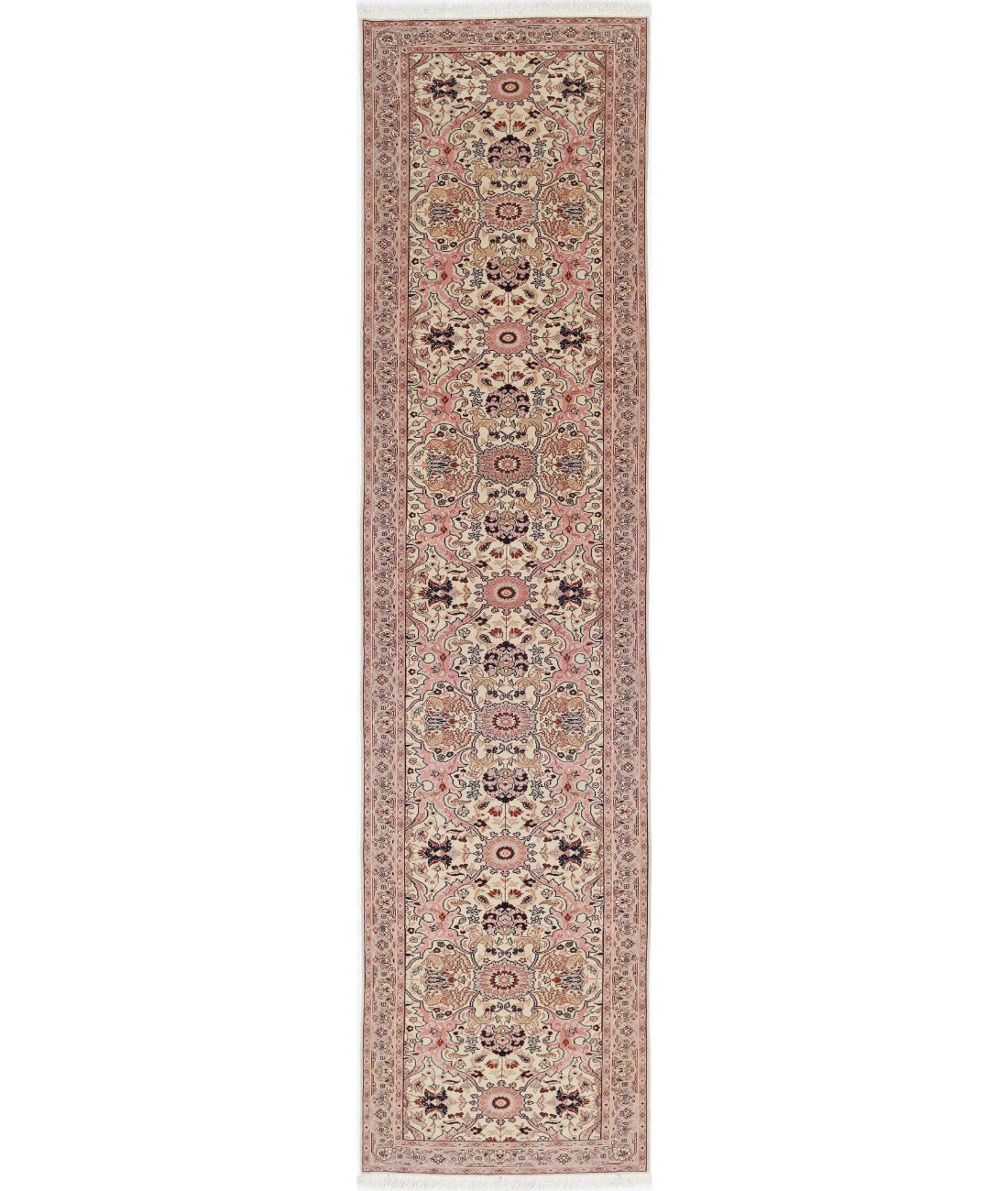 Heritage 2'9'' X 13'1'' Hand-Knotted Wool Rug 2'9'' x 13'1'' (83 X 393) / Ivory / Grey