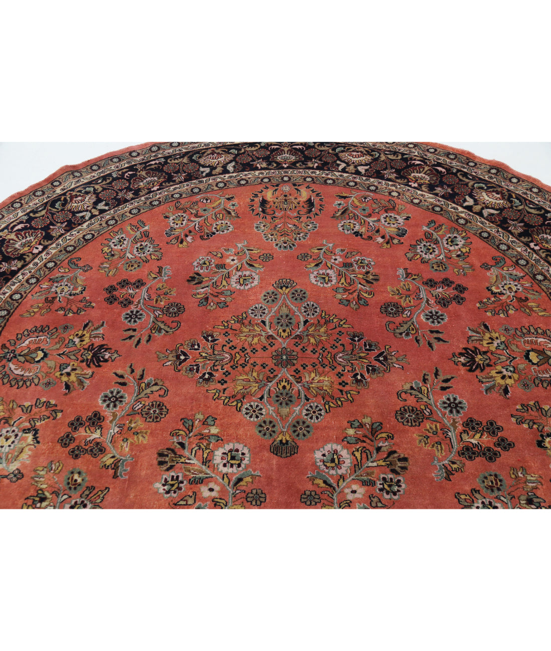 Heritage 7'8'' X 7'10'' Hand-Knotted Wool Rug 7'8'' x 7'10'' (230 X 235) / Pink / Blue