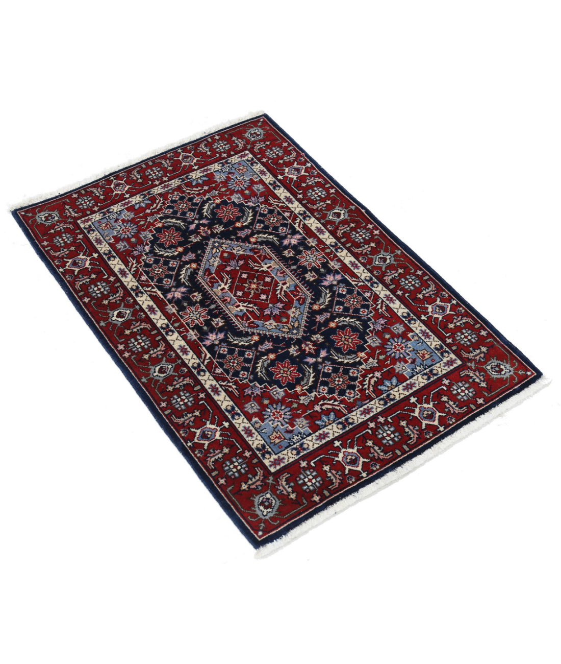 Heritage 2'0'' X 3'0'' Hand-Knotted Wool Rug 2'0'' x 3'0'' (60 X 90) / Blue / Red