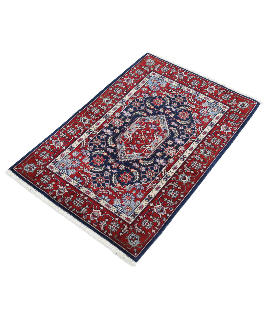 Heritage 2'0'' X 3'0'' Hand-Knotted Wool Rug 2'0'' x 3'0'' (60 X 90) / Blue / Red