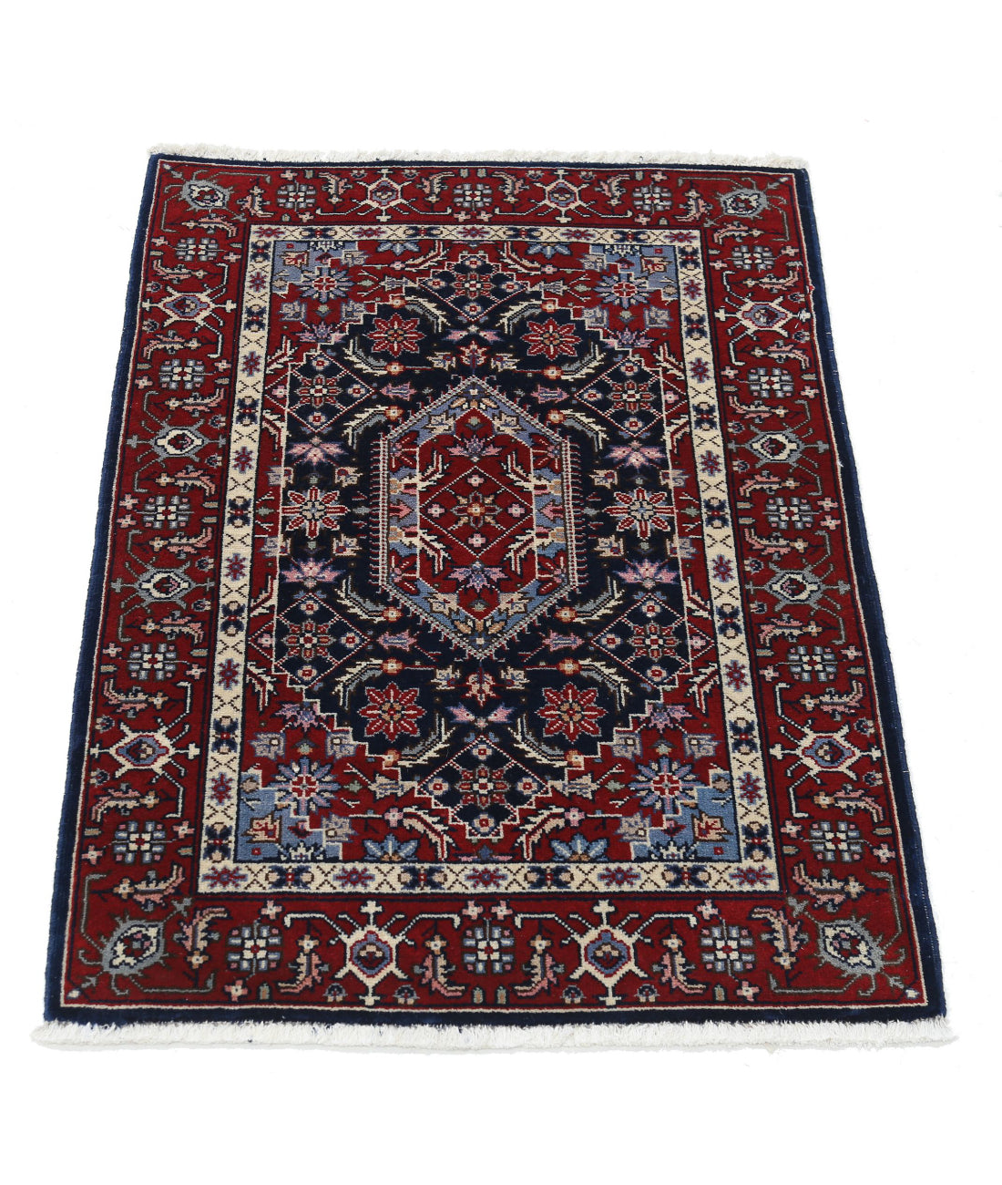 Heritage 2'0'' X 3'0'' Hand-Knotted Wool Rug 2'0'' x 3'0'' (60 X 90) / Blue / Red