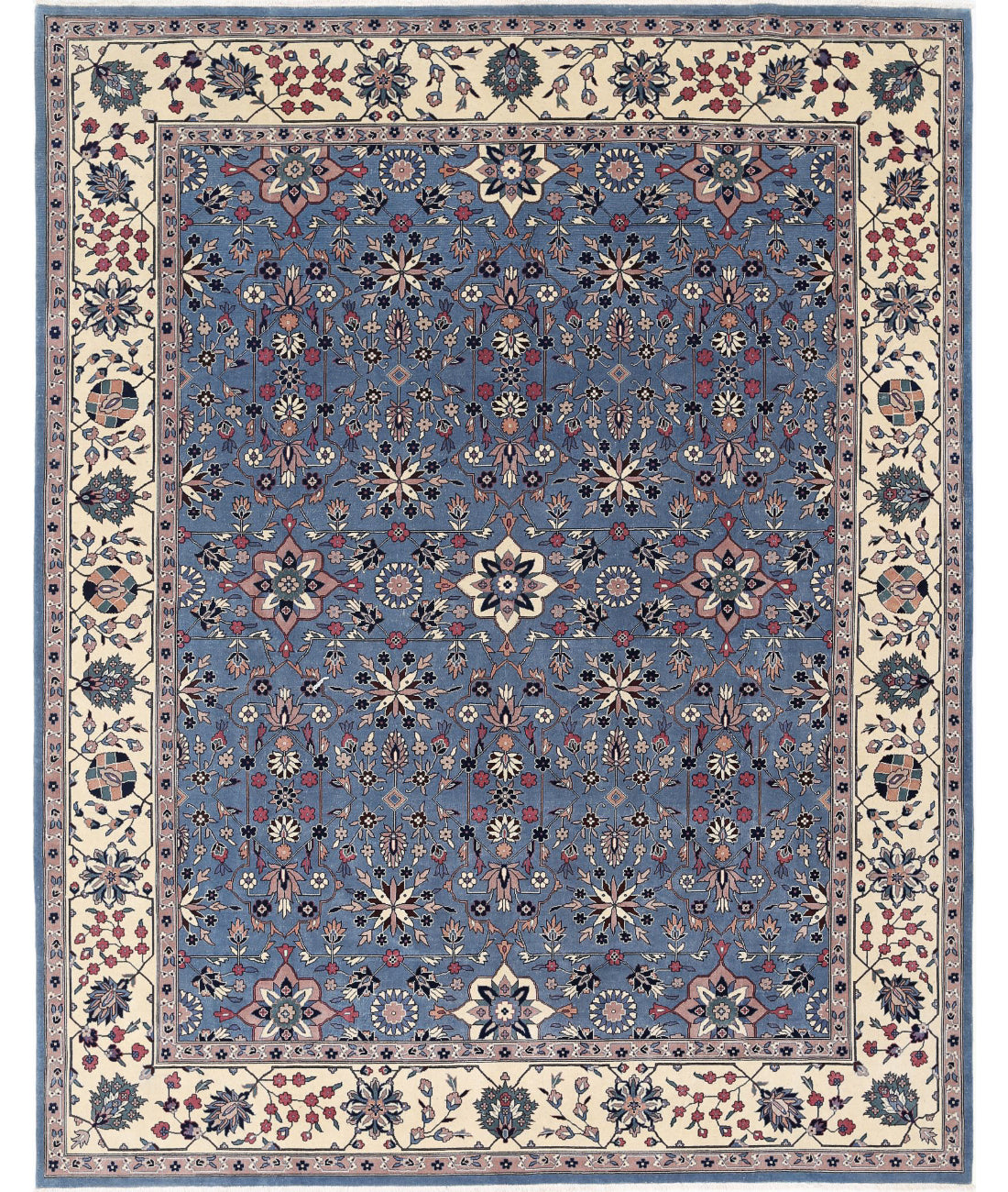 Heritage 8'1'' X 10'1'' Hand-Knotted Wool Rug 8'1'' x 10'1'' (243 X 303) / Blue / Ivory