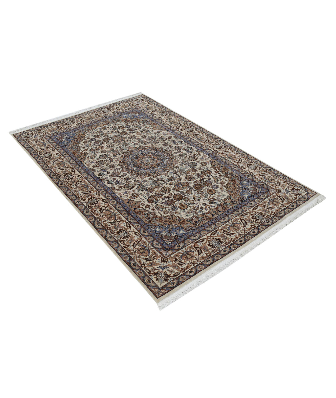 Heritage 4'0'' X 5'11'' Hand-Knotted Wool Rug 4'0'' x 5'11'' (120 X 178) / Ivory / Taupe