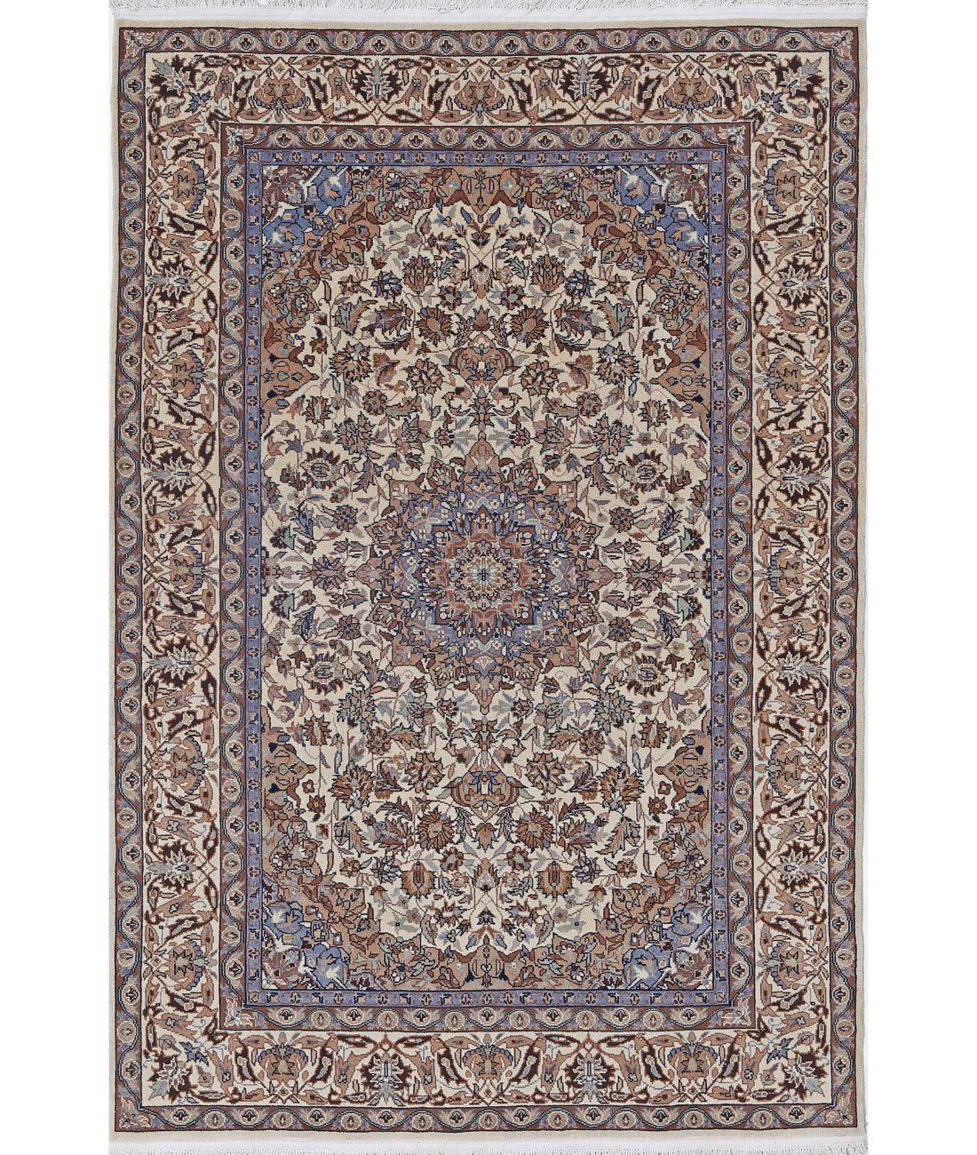 Heritage 4'0'' X 5'11'' Hand-Knotted Wool Rug 4'0'' x 5'11'' (120 X 178) / Ivory / Taupe
