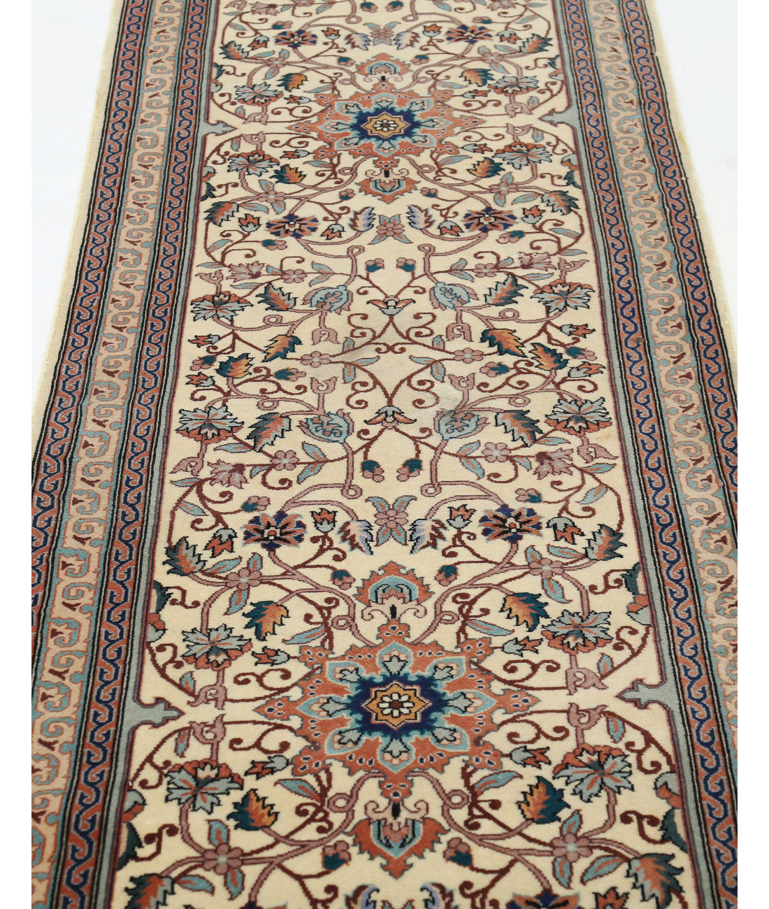 Heritage 2'6'' X 19'10'' Hand-Knotted Wool Rug 2'6'' x 19'10'' (75 X 595) / Beige / Green