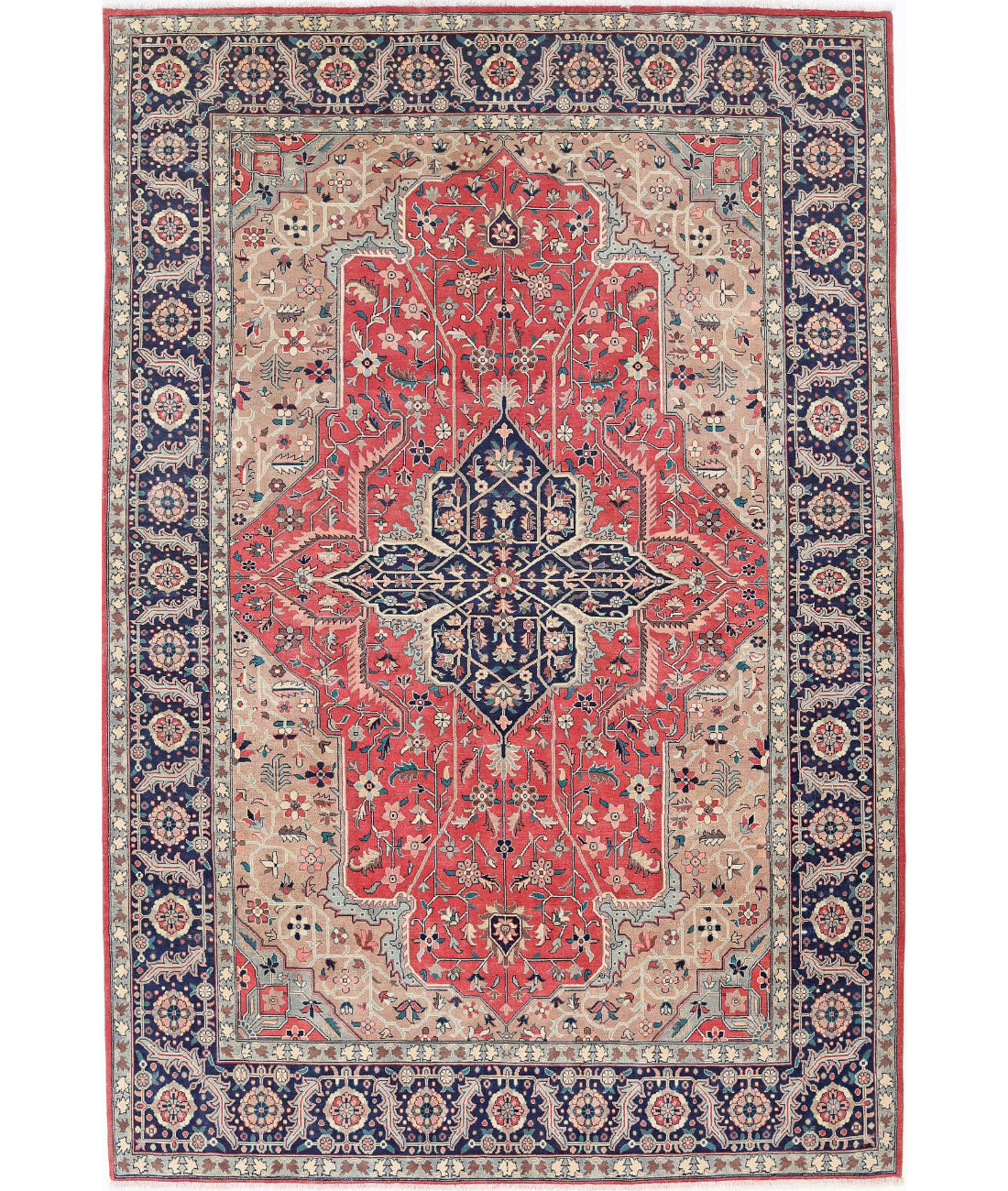 Heritage 6'0'' X 8'11'' Hand-Knotted Wool Rug 6'0'' x 8'11'' (180 X 268) / Pink / Blue