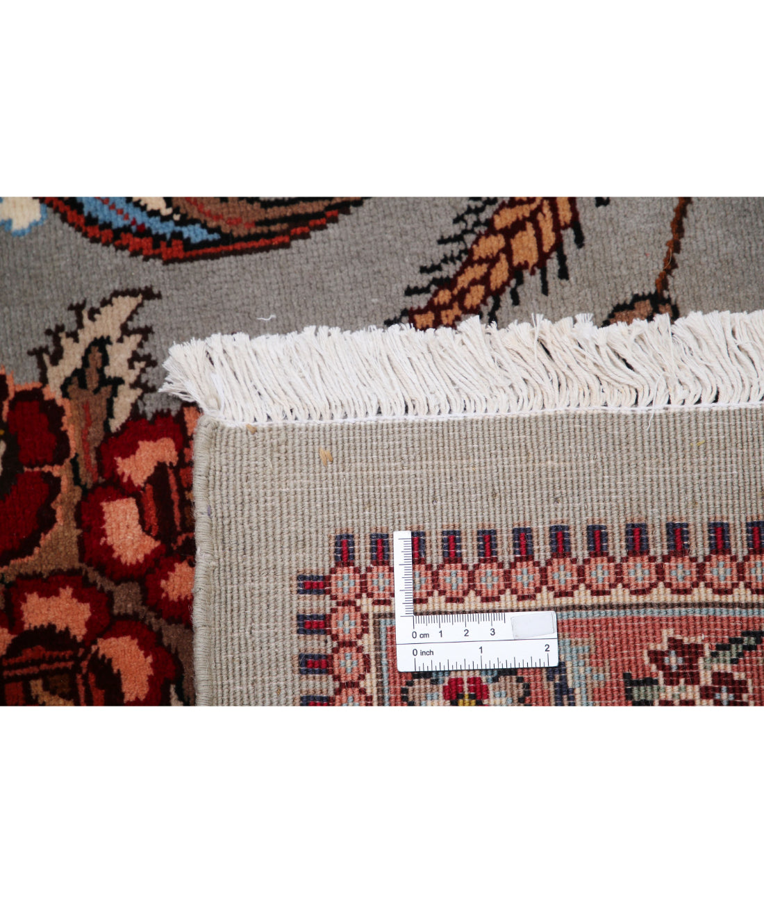 Heritage 8'6'' X 11'3'' Hand-Knotted Wool Rug 8'6'' x 11'3'' (255 X 338) / Grey / Red