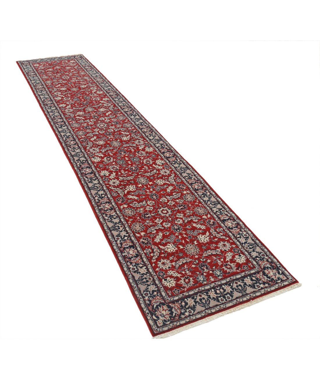 Heritage 2'6'' X 12'1'' Hand-Knotted Wool Rug 2'6'' x 12'1'' (75 X 363) / Red / Blue