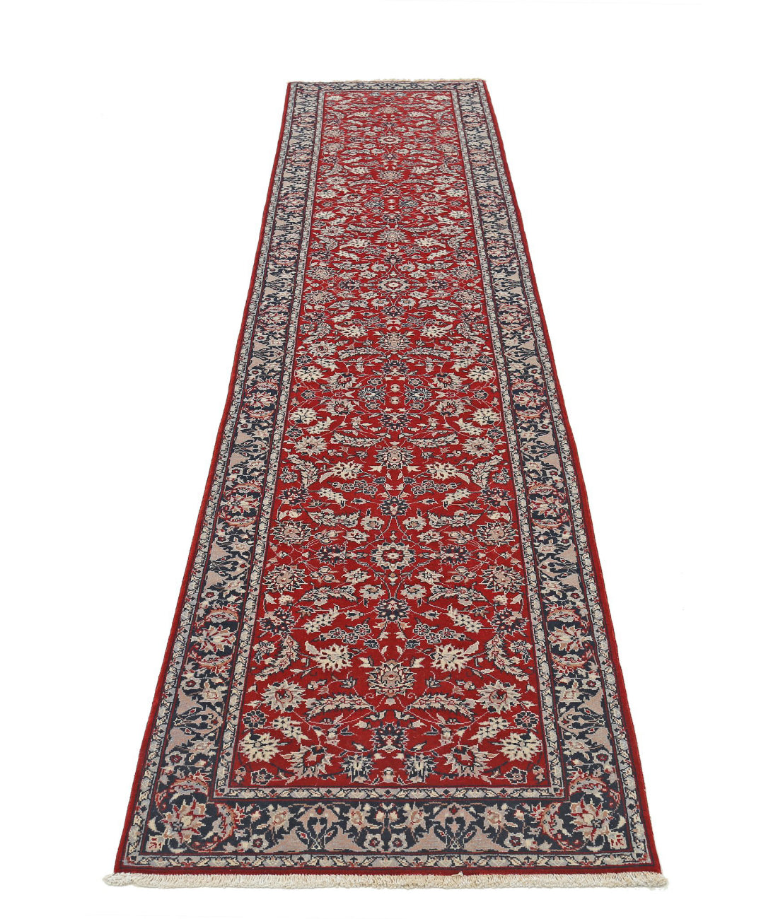 Heritage 2'6'' X 12'1'' Hand-Knotted Wool Rug 2'6'' x 12'1'' (75 X 363) / Red / Blue