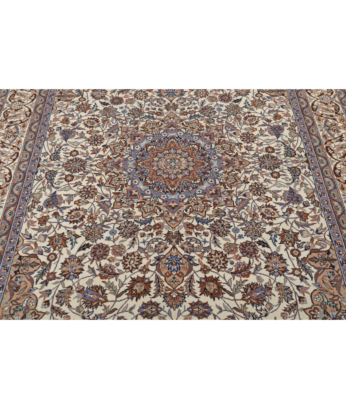Heritage 6'1'' X 9'0'' Hand-Knotted Wool Rug 6'1'' x 9'0'' (183 X 270) / Ivory / Blue