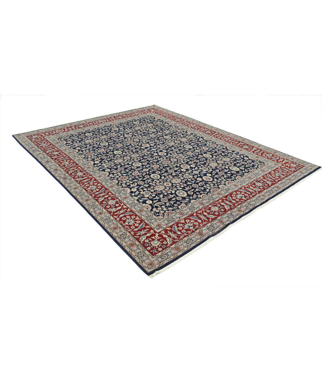 Heritage 8'0'' X 9'10'' Hand-Knotted Wool Rug 8'0'' x 9'10'' (240 X 295) / Blue / Red