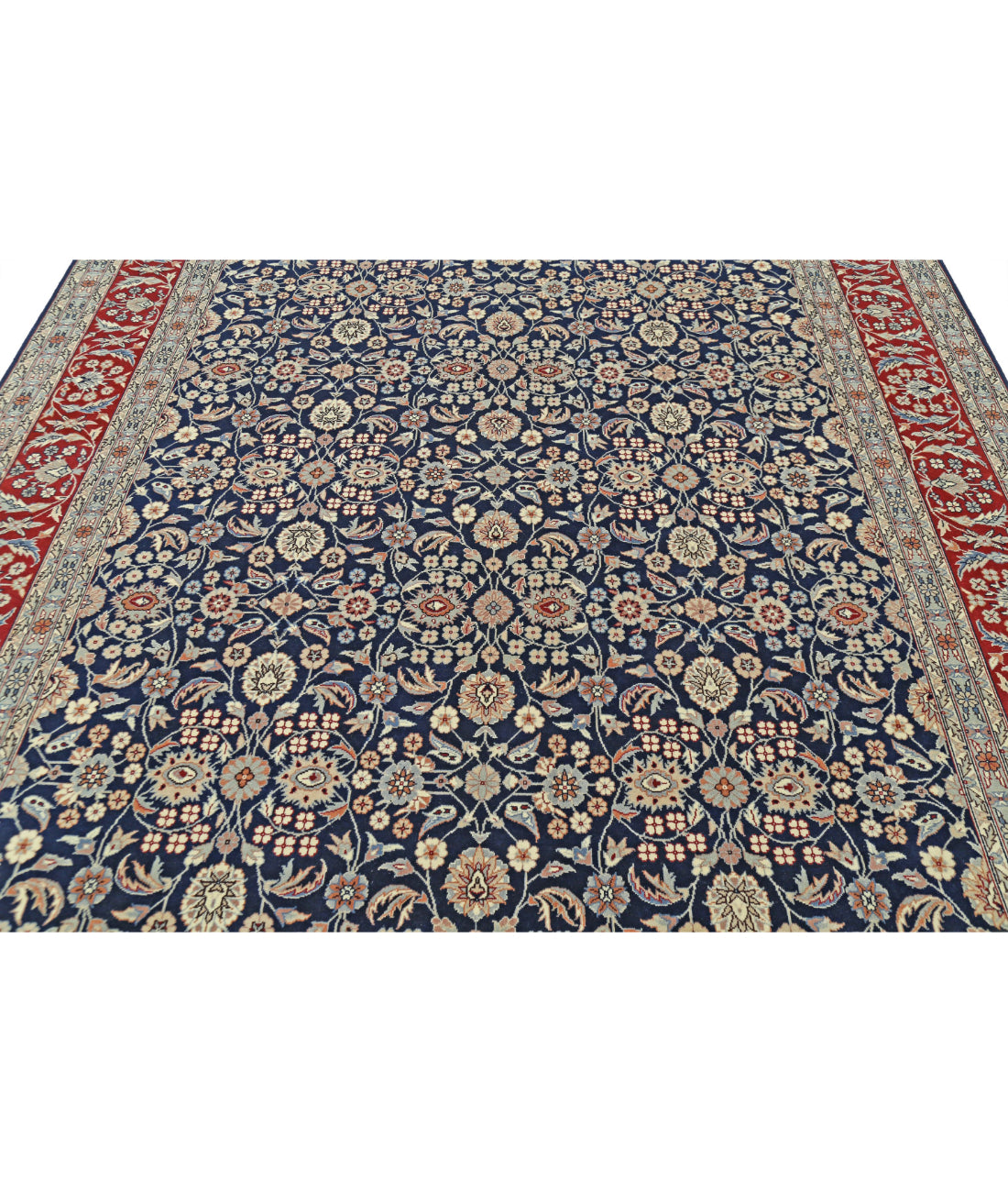 Heritage 8'0'' X 9'10'' Hand-Knotted Wool Rug 8'0'' x 9'10'' (240 X 295) / Blue / Red