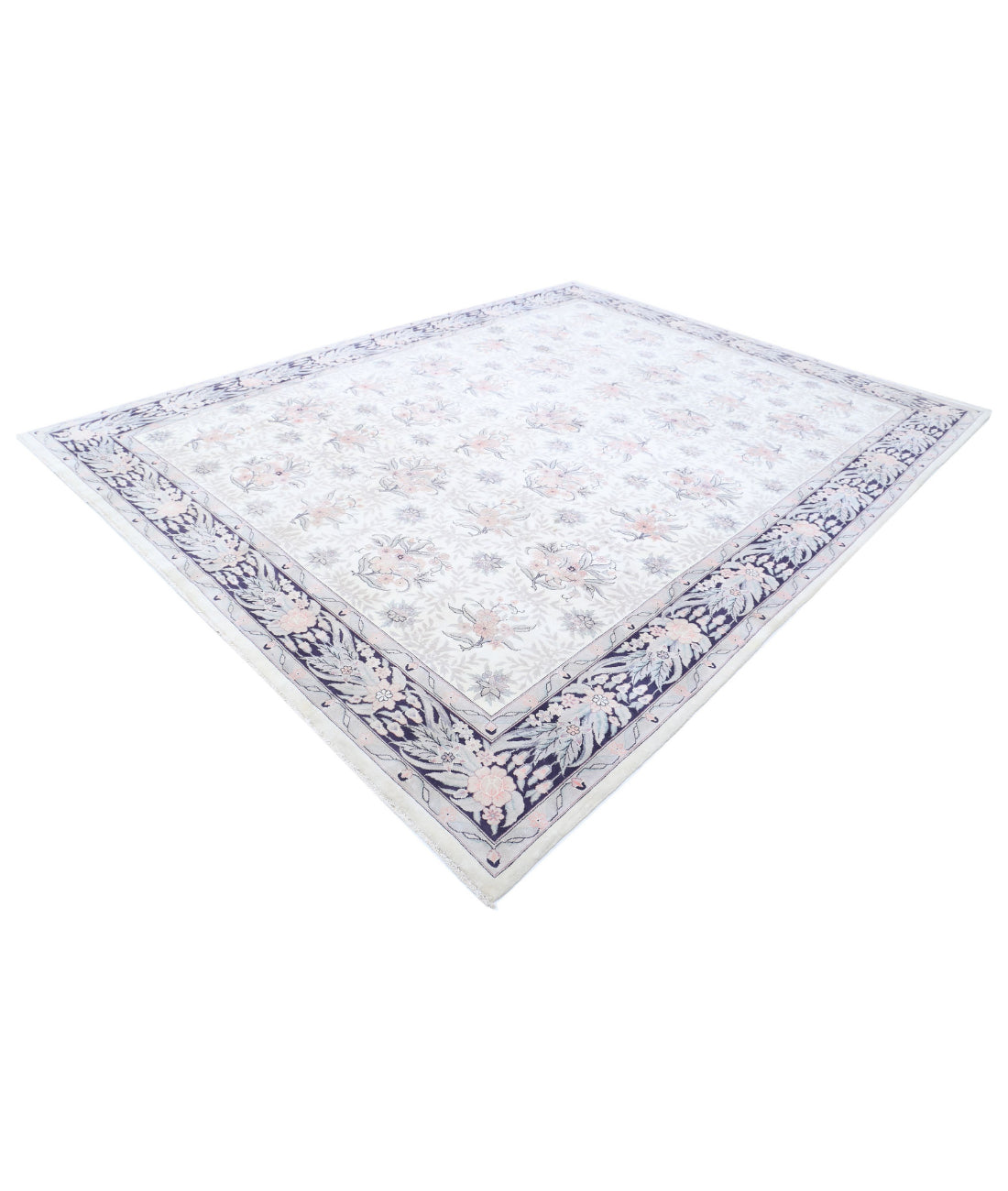 Heritage 9'0'' X 11'9'' Hand-Knotted Wool Rug 9'0'' x 11'9'' (270 X 353) / Ivory / Blue