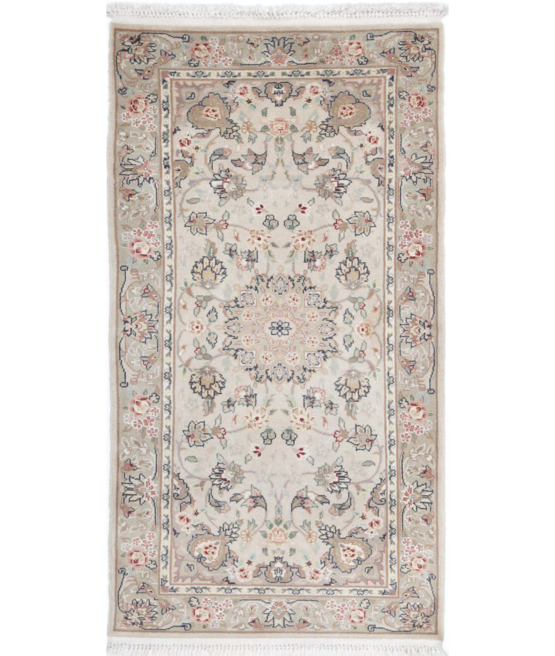 Heritage 2'0'' X 3'11'' Hand-Knotted Wool Rug 2'0'' x 3'11'' (60 X 118) / Ivory / Grey