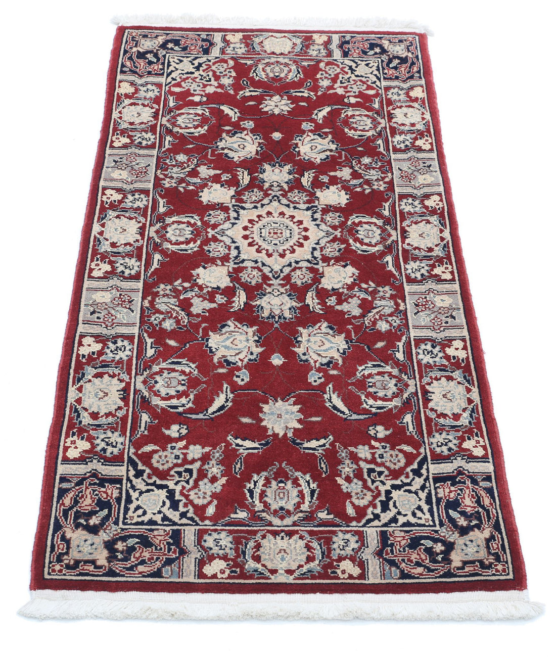 Heritage 2'0'' X 4'2'' Hand-Knotted Wool Rug 2'0'' x 4'2'' (60 X 125) / Red / Ivory