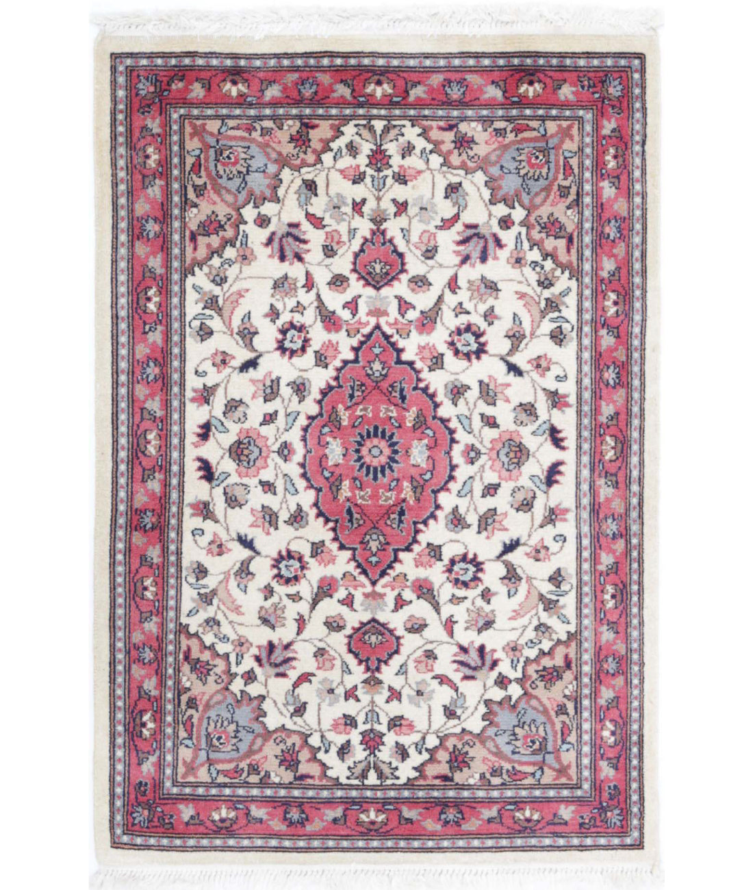 Heritage 2'1'' X 3'1'' Hand-Knotted Wool Rug 2'1'' x 3'1'' (63 X 93) / Ivory / Red