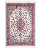 Heritage 2'1'' X 3'1'' Hand-Knotted Wool Rug 2'1'' x 3'1'' (63 X 93) / Ivory / Red
