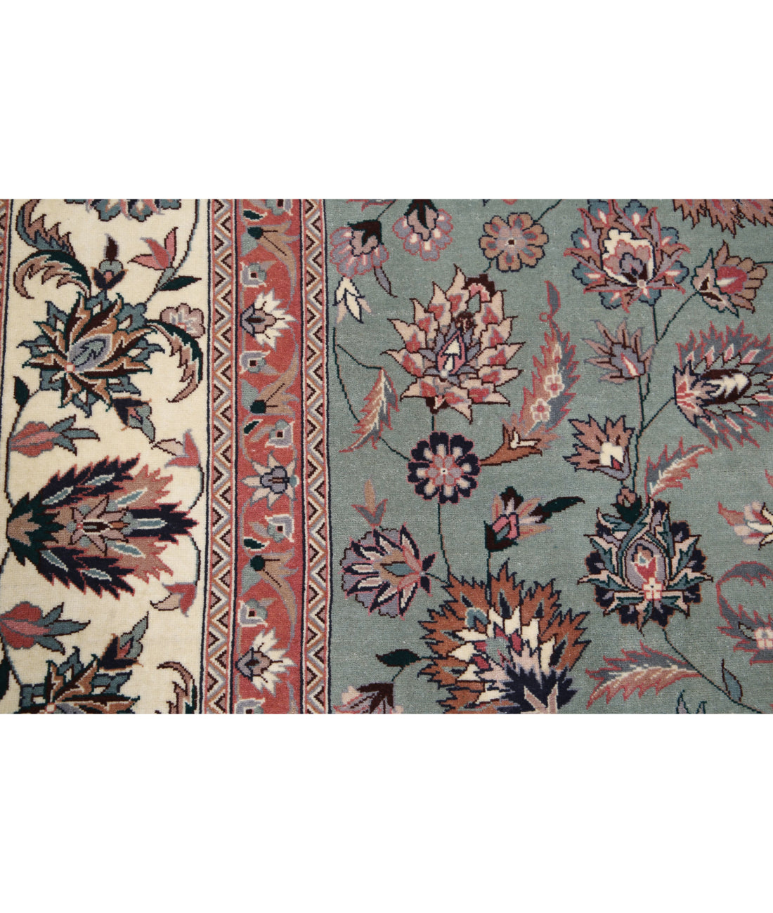 Heritage 9'2'' X 12'0'' Hand-Knotted Wool Rug 9'2'' x 12'0'' (275 X 360) / Green / Ivory