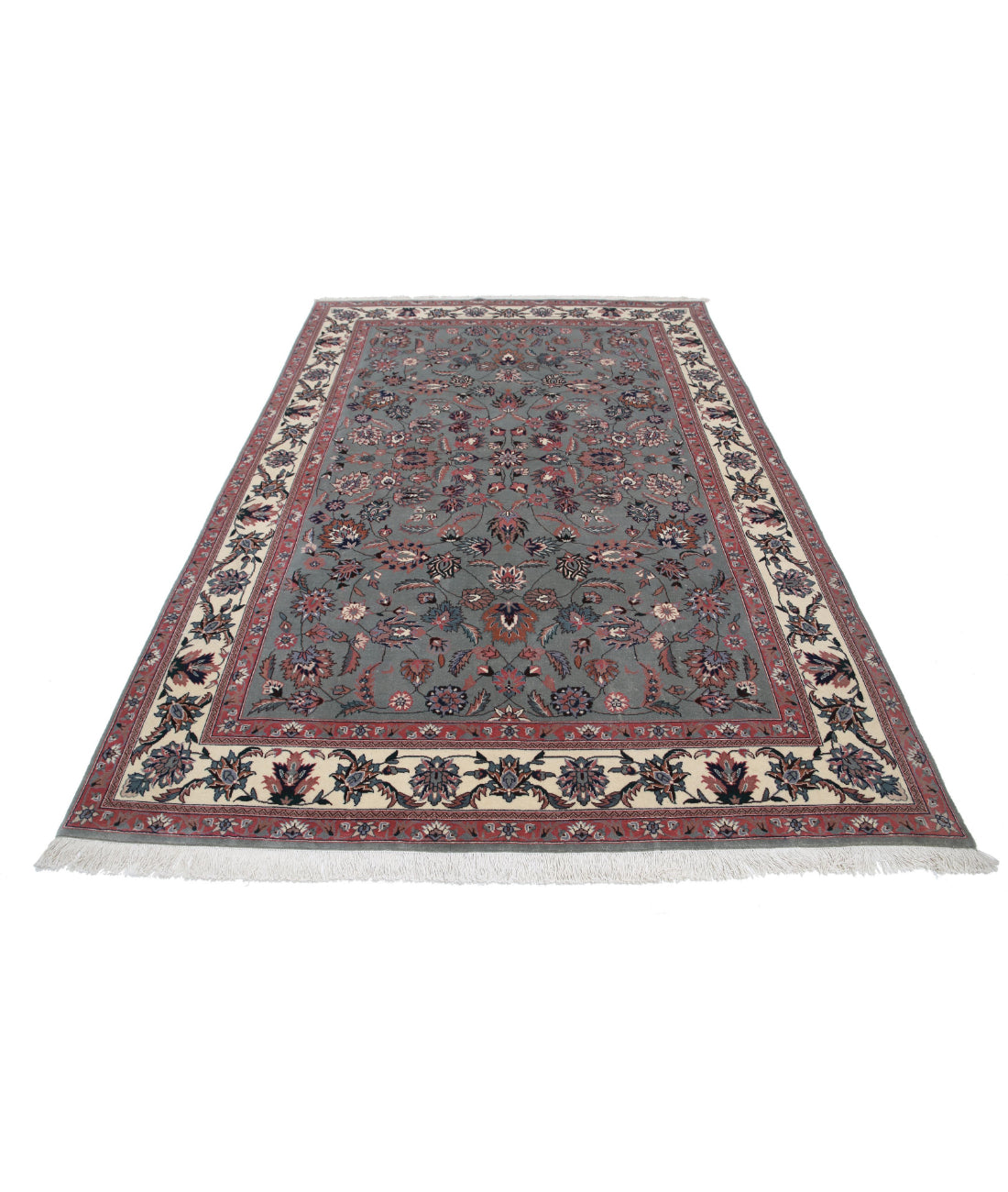 Heritage 6'1'' X 8'11'' Hand-Knotted Wool Rug 6'1'' x 8'11'' (183 X 268) / Green / Ivory