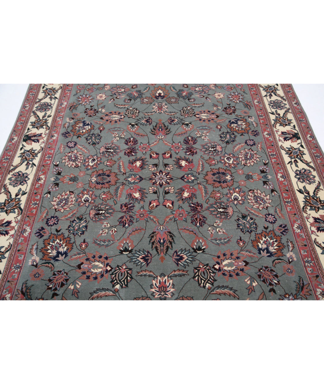 Heritage 6'1'' X 8'11'' Hand-Knotted Wool Rug 6'1'' x 8'11'' (183 X 268) / Green / Ivory