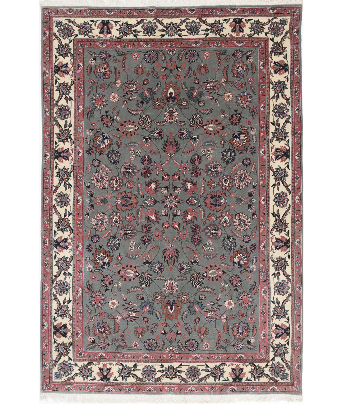 Heritage 6'1'' X 8'11'' Hand-Knotted Wool Rug 6'1'' x 8'11'' (183 X 268) / Green / Ivory