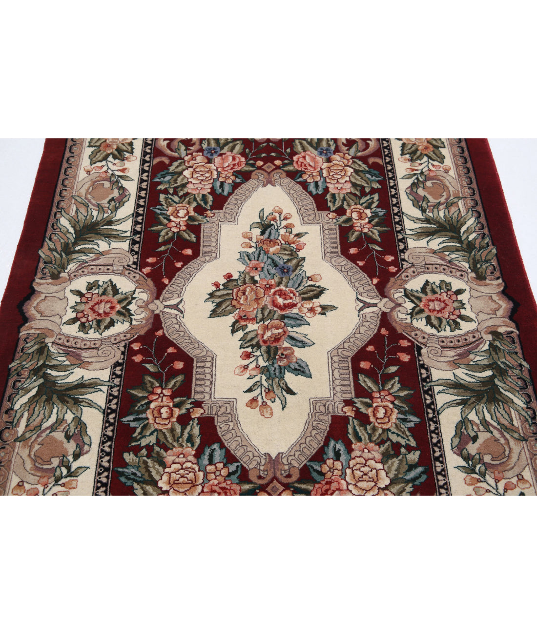 Heritage 3'10'' X 5'8'' Hand-Knotted Wool Rug 3'10'' x 5'8'' (115 X 170) / Red / Ivory