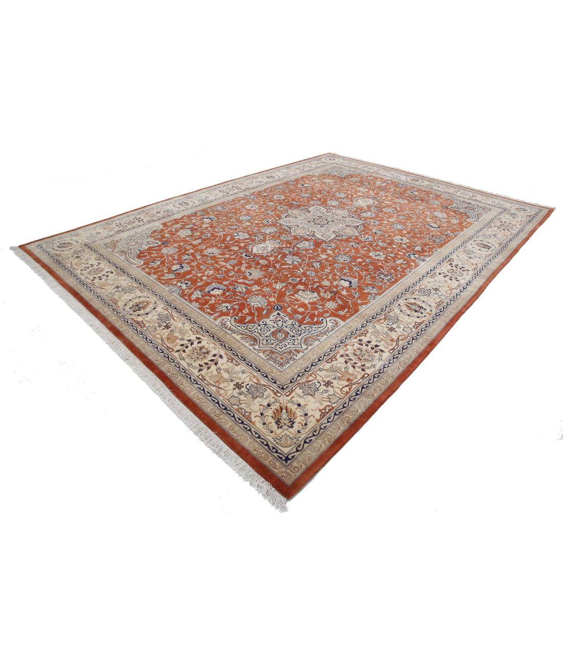 Heritage 10'2'' X 13'10'' Hand-Knotted Wool Rug 10'2'' x 13'10'' (305 X 415) / Rust / Ivory