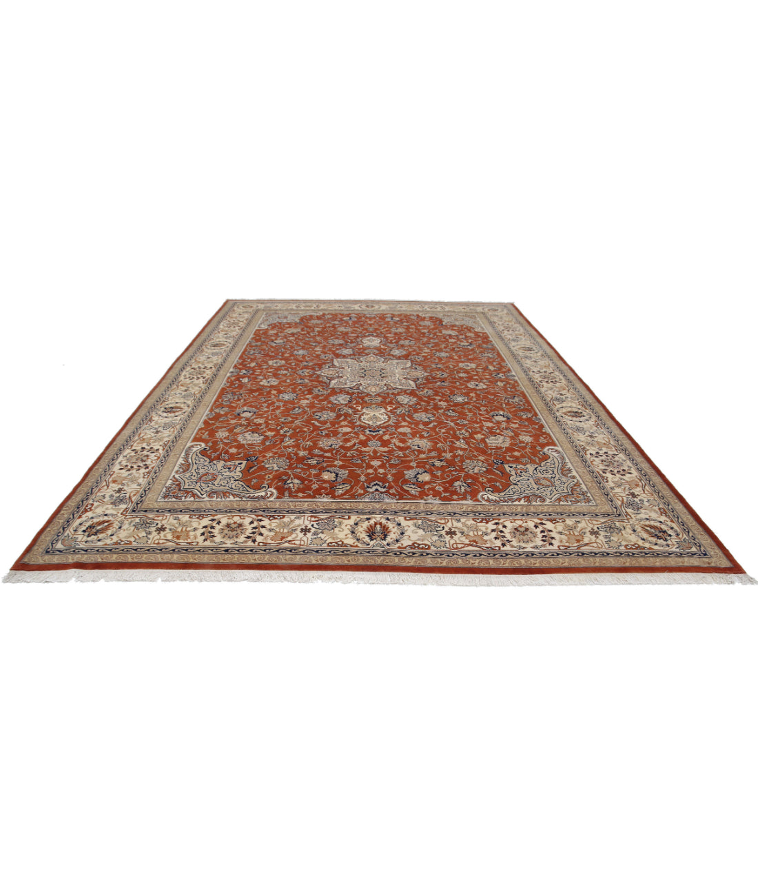 Heritage 10'2'' X 13'10'' Hand-Knotted Wool Rug 10'2'' x 13'10'' (305 X 415) / Rust / Ivory