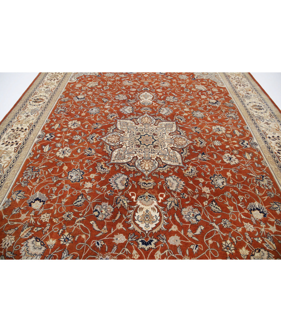 Heritage 10'2'' X 13'10'' Hand-Knotted Wool Rug 10'2'' x 13'10'' (305 X 415) / Rust / Ivory